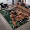 The Notorious Printed Carpet, Home Sofa Decoration for Living Room & Bedroom, Non‑Slip Play Flannel Floor Mat for Game Room