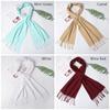 Business Autumn Winter Warm Long Shawl Cotton Scarf Pashmina Cotton Pure Color