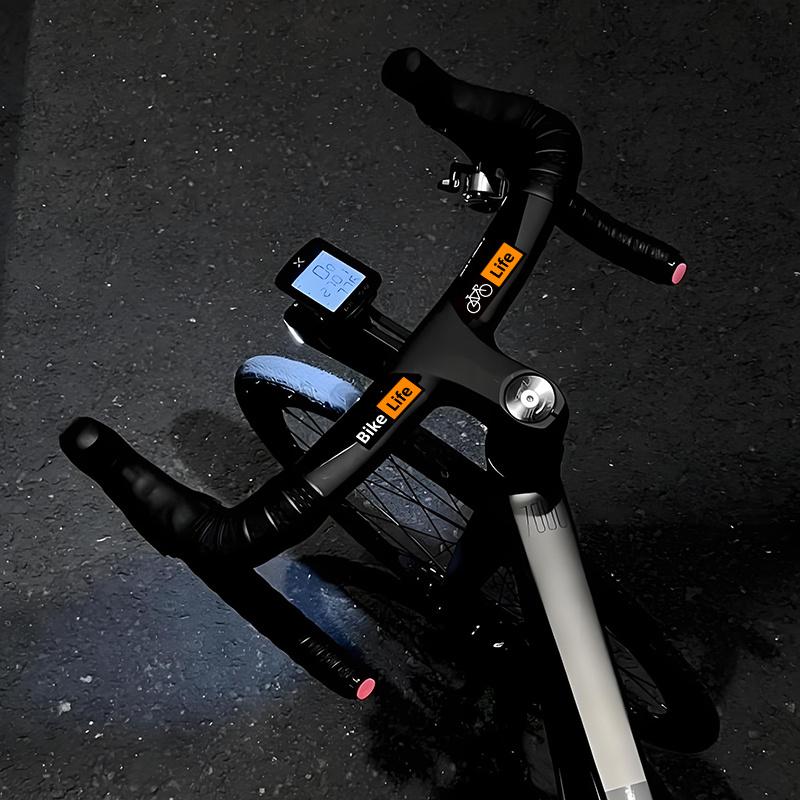 Bike Life Vinyl Sticker, Black Waterproof Durable Decal for Road Bike Steering Wheels Frame Tubes Decor