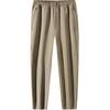 Casual Simple Solid Color Elastic Straight Leg Knitted Sports Pants Men Bottoms Dark-Khaki 152447504N-1