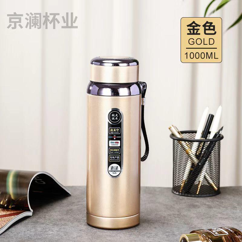 Термос большой емкости 600 мл/800 мл/1000 мл Термосы Портативный термос из нержавеющей стали Бутылка для воды Дорожная чайная кружка Офисный термос