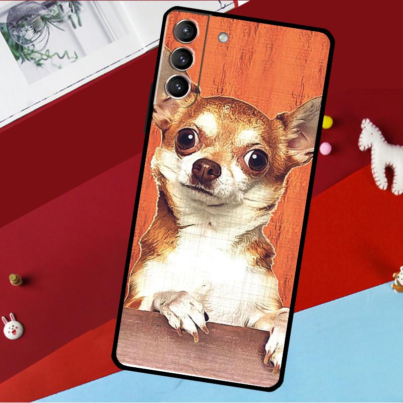Мультяшная собака чихуахуа Чехол Для Samsung Galaxy S26 S25 S24 S21 S22 S20 Ultra S9 S10 Plus S23 FE S25 FE Чехол для телефона