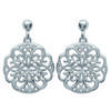 [J4157] - Silver 'Choréographie' Silver Earrings (rhodium-plated) - 20x15 Mm