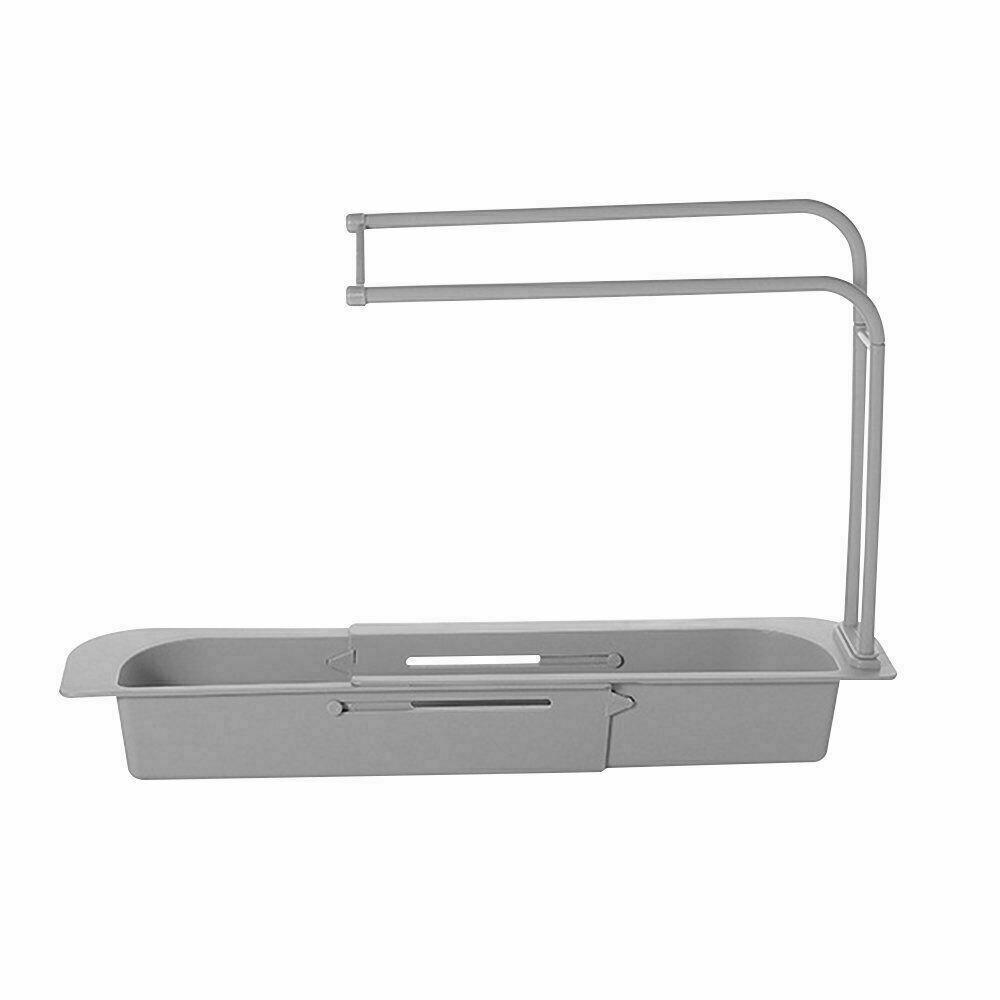 Versatile Telescopic Sink Rack Holder With Extendable Storage For Soap Sponge Towel