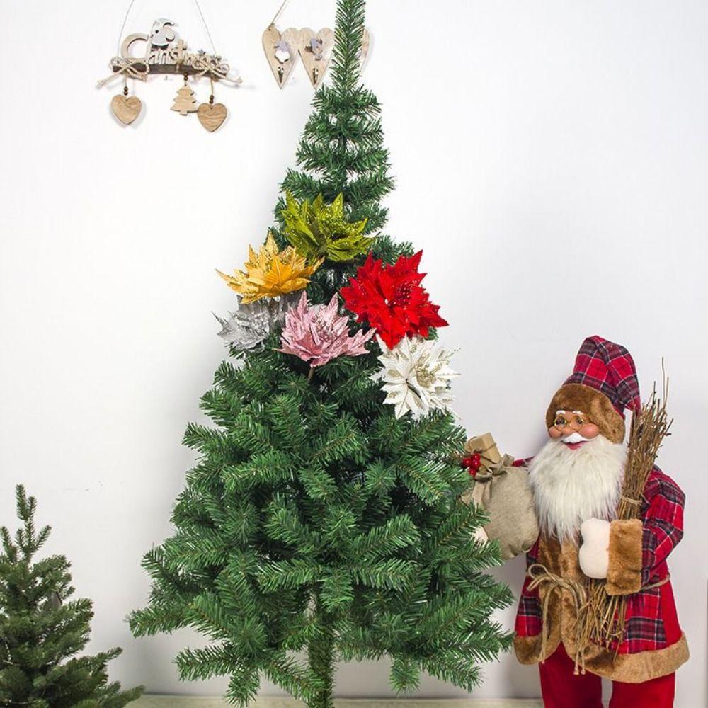 Handmade Artificial Xmas Flower Lightweight Fake Christmas Flower  Home Decor