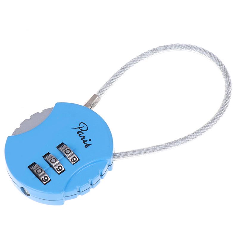 1 шт. 3,7*9 см мини 3-значный комбинированный дорожный чемодан с кодовым замком и навесным замком