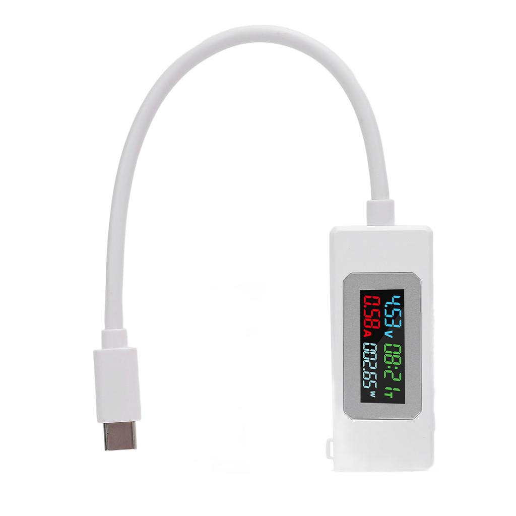 USB C Tester 4 30V 0 6.5A Type C Voltage Current Power Capacity Working Time Charger Detector