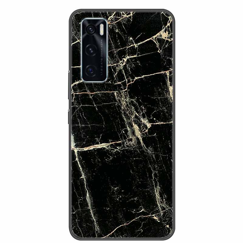 Для Vivo V20 SE Чехол Мраморный Силиконовый Мягкий Бампер из ТПУ Чехол-накладка Для Vivo V20 SE Задняя крышка Чехлы для VivoV20 SE V20SE V 20 SE