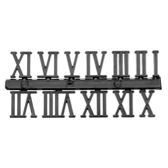 12Pcs/Set Quartz Clock Plastic Numeral Roman Classic Glossy Number Spare Parts for Home