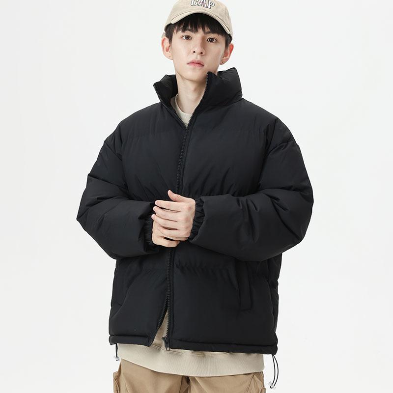 Зимняя куртка с воротником-стойкой на хлопковой подкладке для мужчин и женщин, новая одежда для пар, теплая одежда, утолщенная хлопковая куртка на пуху.