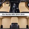 Car Floor Mats For Honda HRV 2014~2019 Center Interior Accessories 100% Fit Leather Carpets Rugs Foot