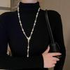 Adjustable Pearl Sweater Necklace: High-End 2025 Autumn/Winter Clavicle Chain for Women