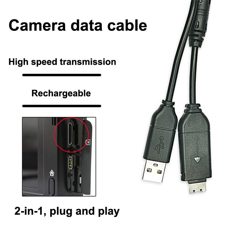 Высококачественный USB-кабель для передачи данных камеры Samsung ES65 ES75 PL170 NV3 ES7 Поддержка быстрой загрузки файлов для домашней студии