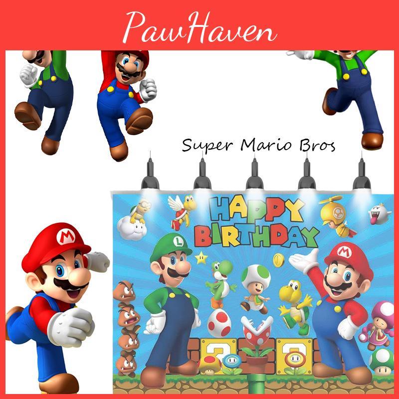 Братья Супер Марио. Тематический 3D фон для детского дня рождения Марио и Луиджи