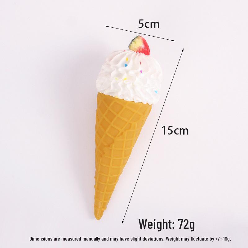 Wavy Ice Cream Cone Model - Fake Dessert Shop Decoration Prop, DIY Handmade Toy.