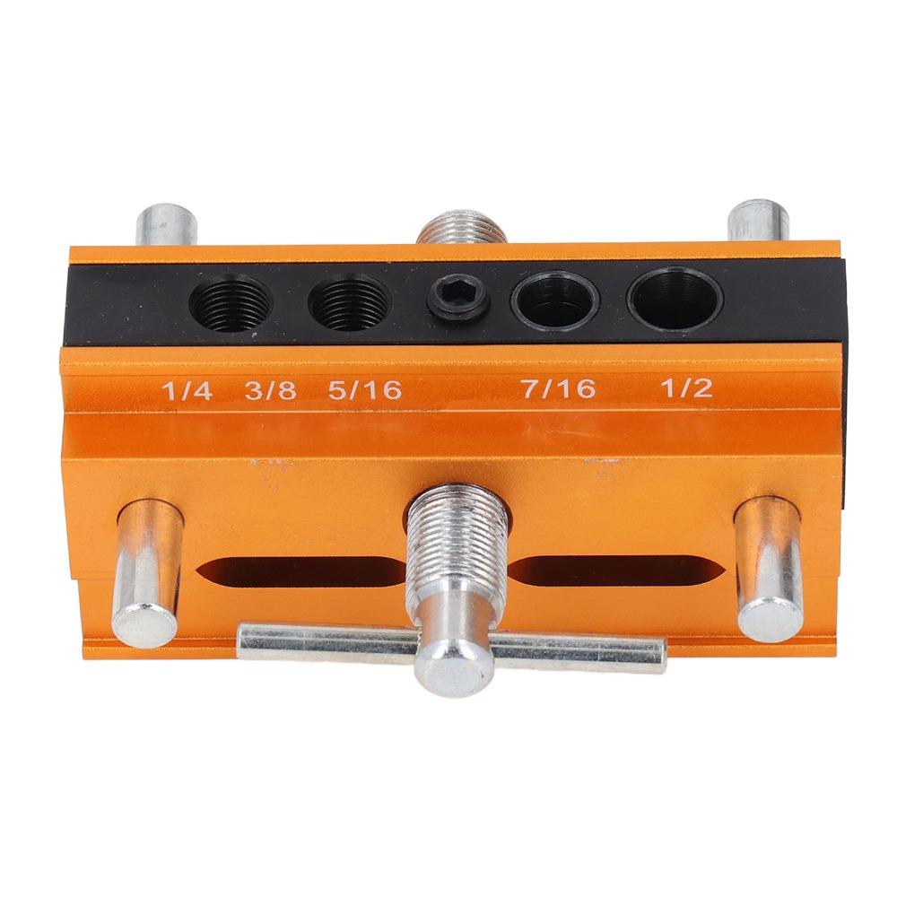 6 Bushings Woodworking Drilling Guide Adjustable Width Doweling Jig Furniture Making