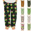 Children's Versatile Christmas Print Pocket Plush Casual Pants Pajama Pants Home Pants