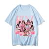 BINI Girls Group Kpop Singer T Shirt Merchandise Men Women Pure Cotton Vintage T-shirt Short Sleeve Clothing Adult Streetwear