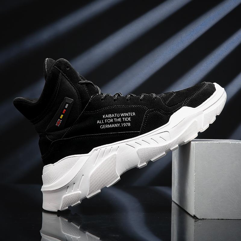 Мужская зимняя осенняя уличная обувь, легкие толстые ботинки для снега, теплая обувь, высокие толстые кроссовки