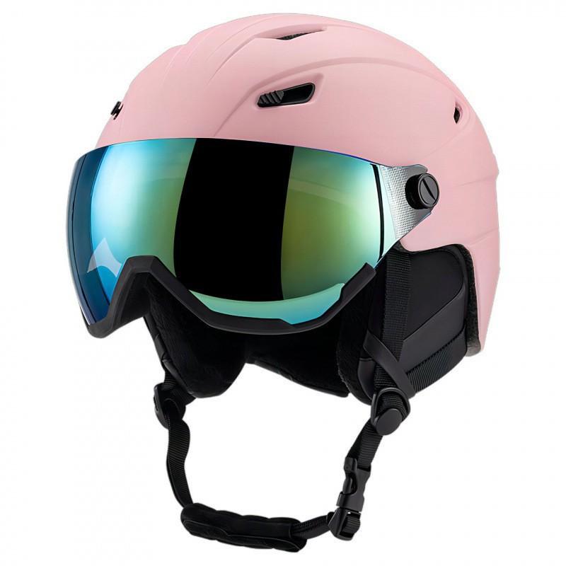 Unisex Ski Helmet With Integrated Goggle Sleeve Warm Impact-Resistant Outdoor Snow Sports Gear Adults