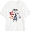 Li-Ning Panda T-Shirt With My Name Printed Cartoon Anime Letters Breathable Loose Short Sleeve Unisex Tops White AHSUF41-2