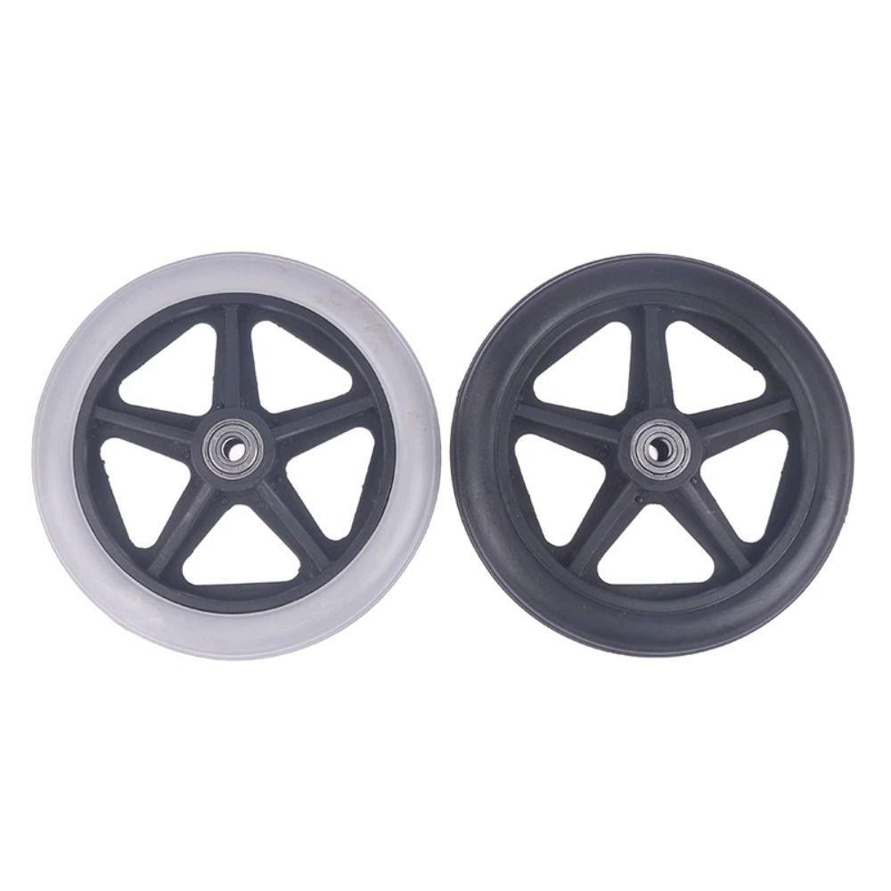 Rubber Shopping Cart Wheels 6/7/8Inch Wheelchair Front Castor Universal Solid Tire Wheel