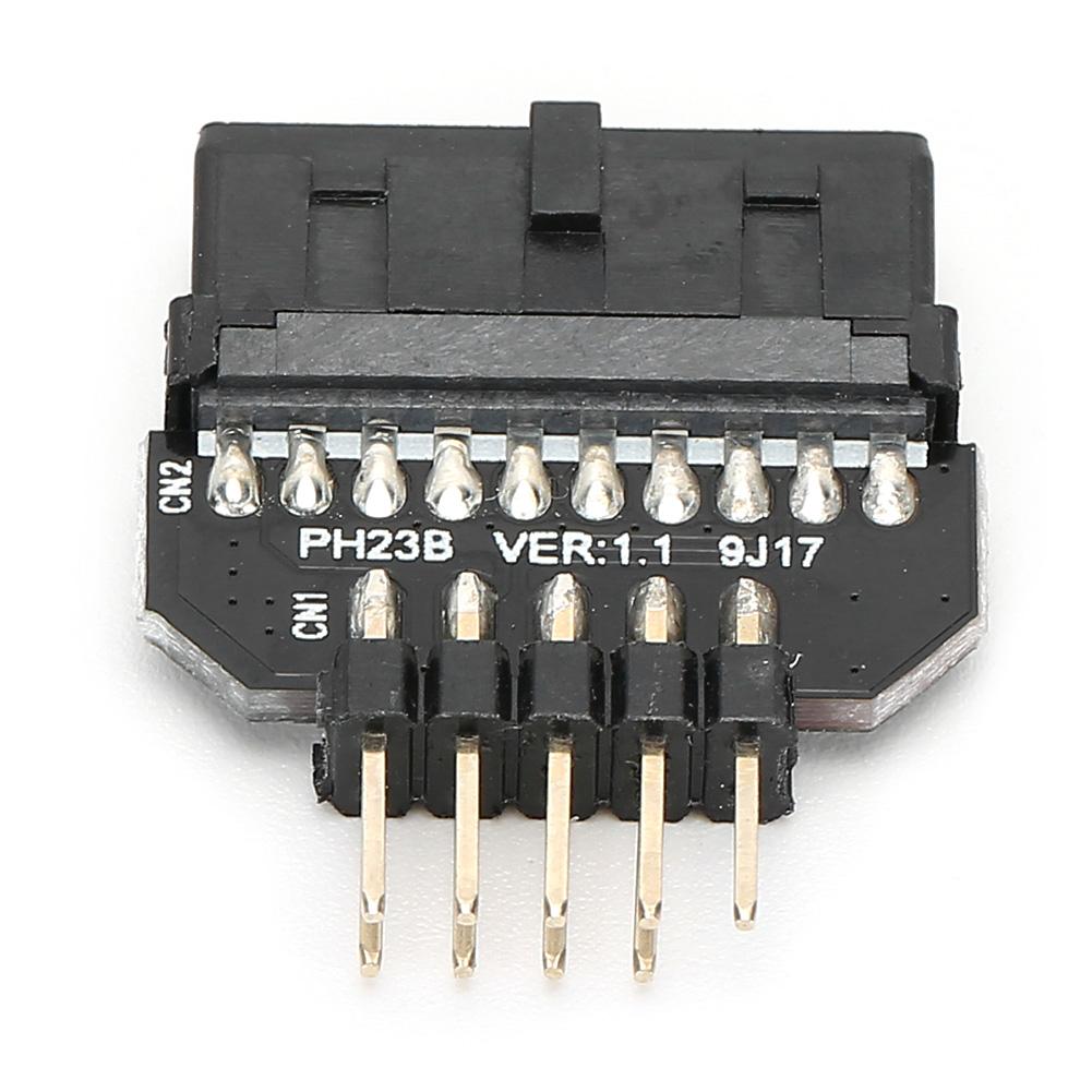 Разъем для подключения к передней панели Адаптер материнской платы Пластиковый корпус USB3.0 19-контактный на USB2.0 9-контактный(PH23B )
