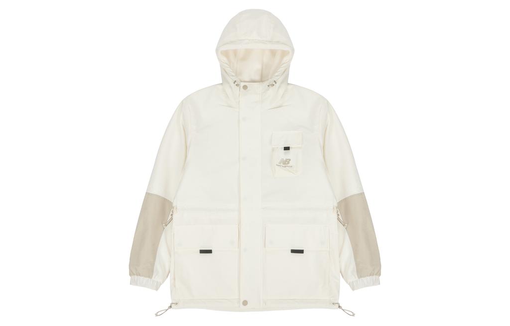 New Balance Velvet Jackets Unisex Ivory Hooded Moderate