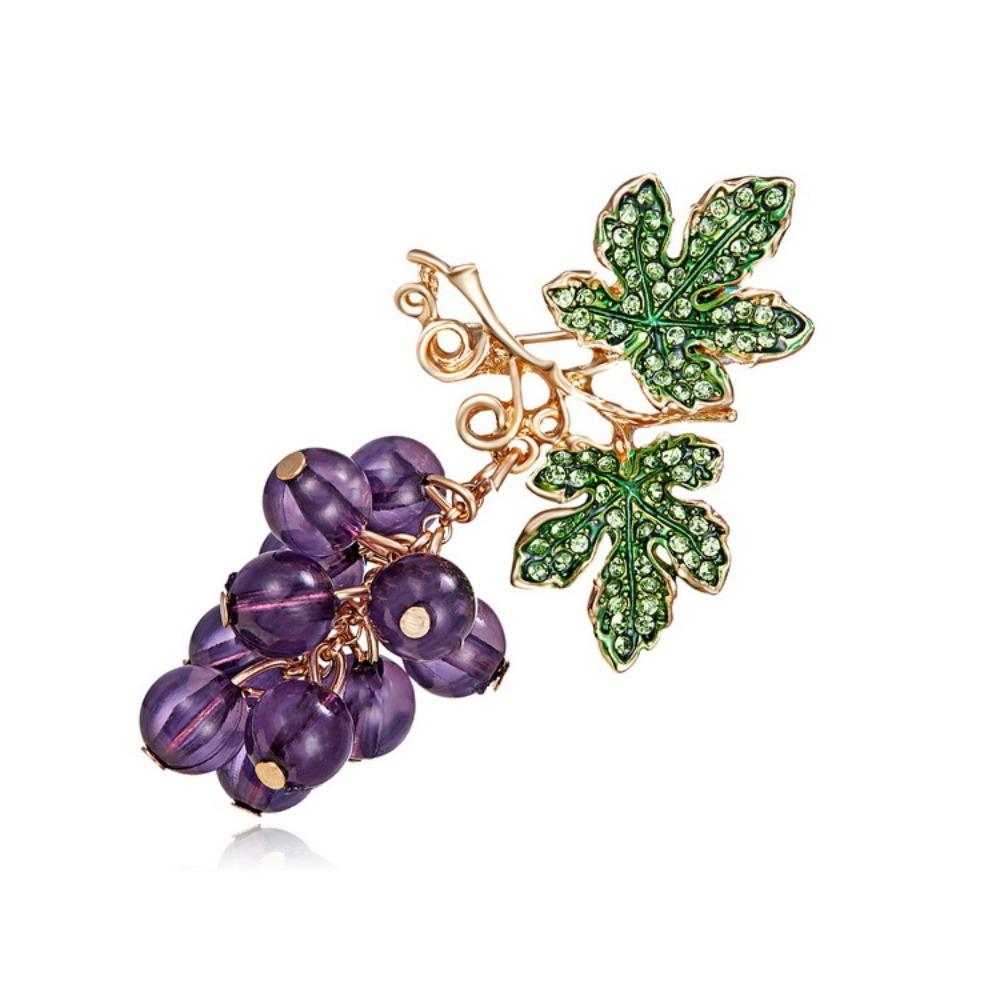 Handmade Exquisite Enamel Badge Vintage Corsage Plant Corsage Fashion Fruit Peach Brooch Party