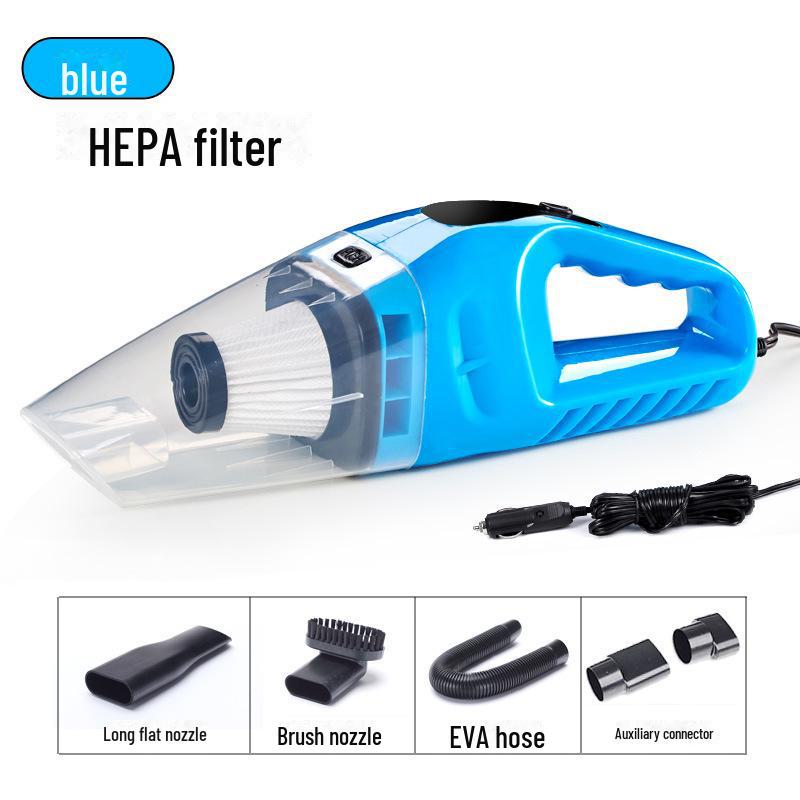 Автомобильный пылесос высокой мощности 120 Вт: Ручной пылесос двойного назначения для влажной и сухой уборки с мощным всасыванием