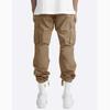 Autumn and Winter Men's Straight-Fit Drawstring with Multiple Pockets Stretch Cargo Pant