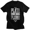 Cool Male Pablo Escobar T-Shirts Short Sleeve Tops Crew Neck Cotton Tshirt Casual Plata O Plomo Tee Shirt Loose Fit Clothes Gift