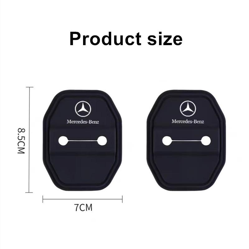 SUG2 Car Silicone Door Lock Cover Protective Cap Stickers Accessories For Mercedes Benz AMG W126 W140 W190 W222 4MATIC W204 W212 W203