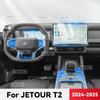 Прозрачный ТПУ для JETOUR T2 2024 2025 Автомобильная Центральная Консоль Медиа Панель Приборной Панели Навигация Защита от Царапин Пленка для Интерьера