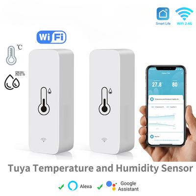 WiFi Умный датчик температуры и влажности Внутренний гигрометр Контроллер Мониторинг Работа с умным динамиком Alexa Google Home