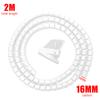 2M Cable Wire Protector Universal Cable Organizer, трубка для намотки проводов, органайзер для стола, инструменты для кабелей 6/10/16 мм