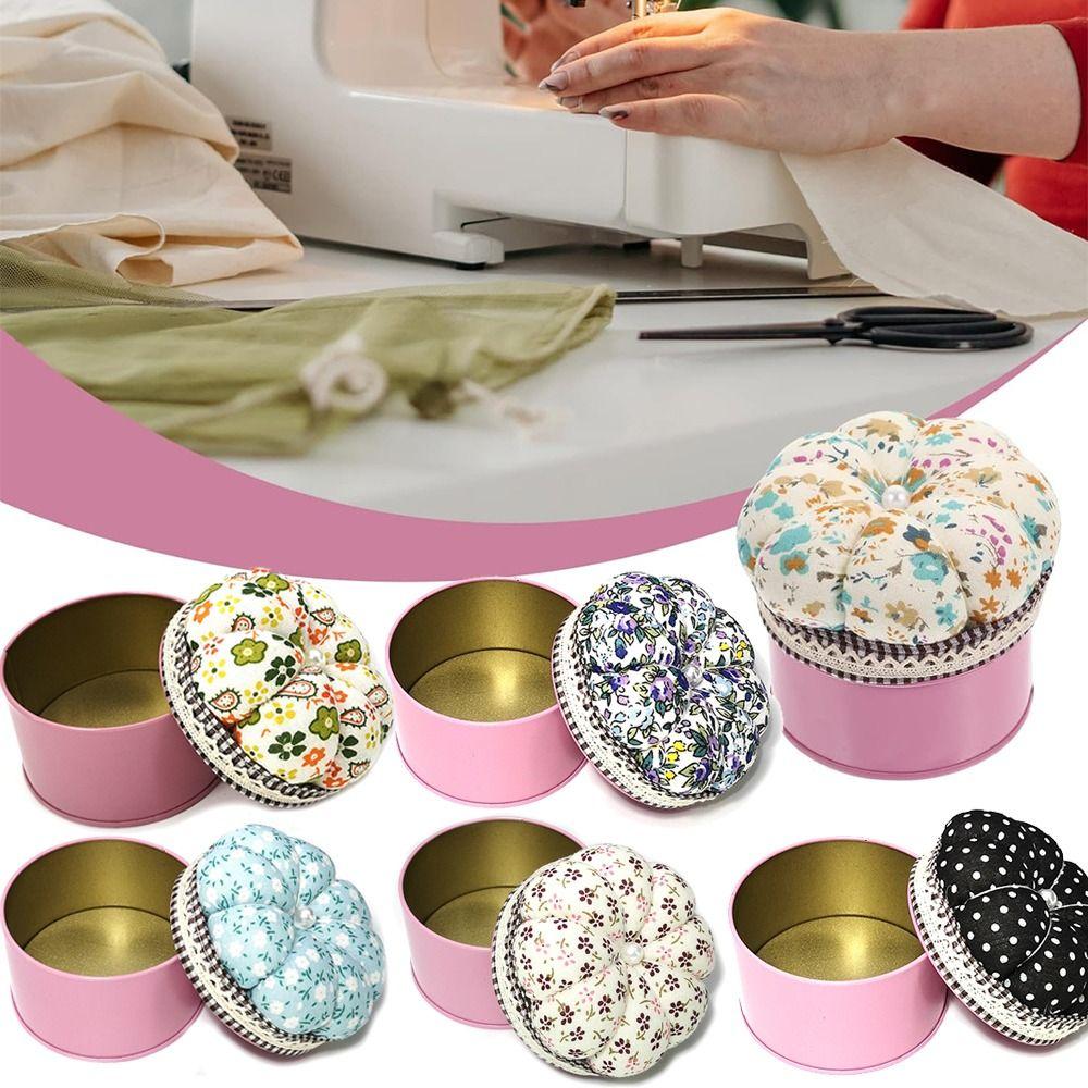 Pumpkin Shap Sewing Pin Cushion Button Storage Needle Holder  Sewing Embroidery Accessories