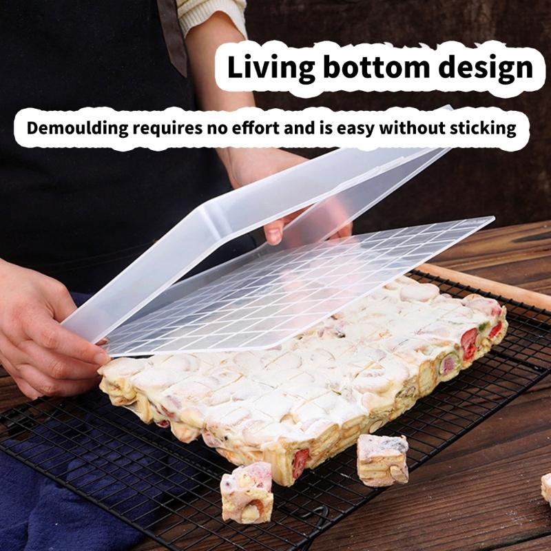 Пластиковая форма для нуги Форма для хрустящего нуга Сахарный резак Поднос для выпечки снежных тортов Пластина для выпечки нуги Кондитерский инструмент