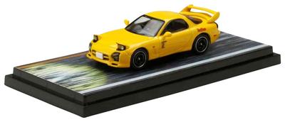 Масштаб HJ64 Mazda RED SUNS Initial D с фигурками водителей Такуми Фудзивары и Кэйсукэ Такахаси 1/64 RX-7 (ФД3С) / (Готовый продукт)