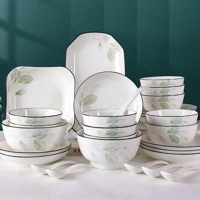 Набор из 10 керамических обеденных тарелок 7 дюймов - Элегантная посуда в стиле легкой роскоши, подходящая для домашних блюд стир-фрай