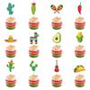 Mexican Carnival Theme Party Decoration Birthday Flag Cake Plug Balloon Customization