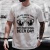 Beer DAY Модные графические мужские футболки Смешная одежда Большие размеры Сочетающиеся рубашки Наряды Уличная одежда Y2k Футболки с коротким рукавом