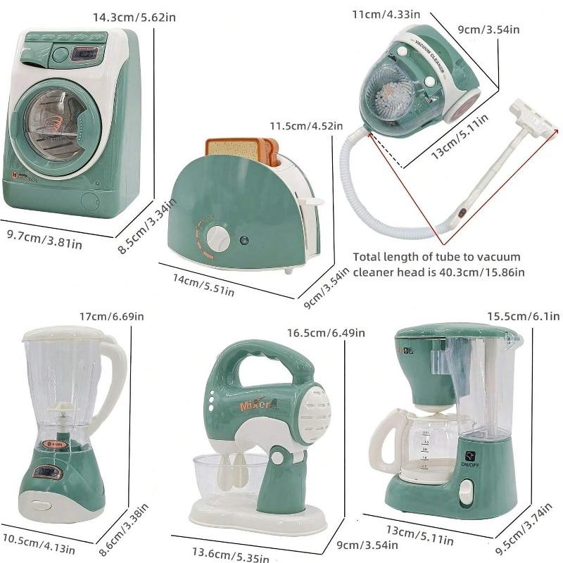 Игрушечная кухонная техника для сюжетно-ролевых игр со звуком и светом, кофеварка, миксер, тостер, блендер, детский кухонный игровой набор, подарки