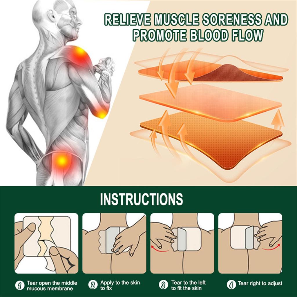 Hypoallergenic Herbal Sciatica Patch - Relieves Leg & Buttock Pain Sensitive Skin OK