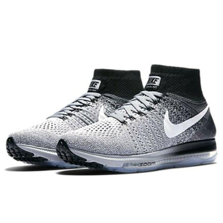 Nike Кроссовки женские Nike Zoom All Out Flyknit Wolf Grey Бело-Черные 845361-003