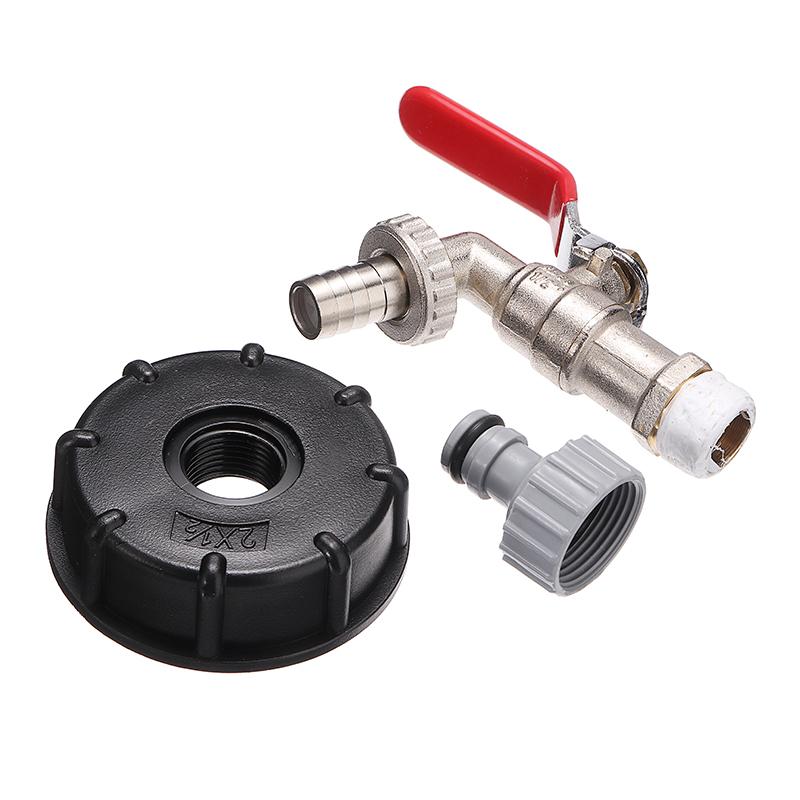 Адаптер IBC S60 X6 с латунным соплом для воды 1/2 для дождевой бочки и резервуаров для дождевой воды