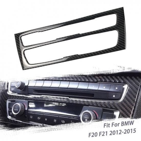 Interior AC CD Panel Cover Trim For BMW F20 F20 1 Series 118i 120i Carbon Fiber