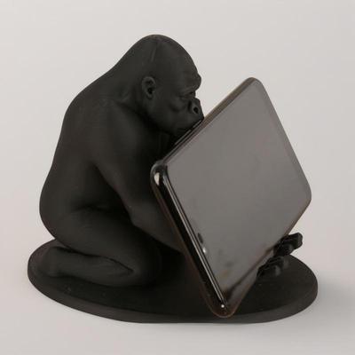 3D-печатный держатель для телефона в виде гориллы - Матовый черный, Забавный и креативный дизайн