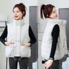 FASHION Down Cotton Vest Women's 2024 Autumn and Winter New Loose Three-grain Buckle Sleeveless Bread  Down Cotton Vest Clothes