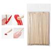 100 шт./компл. дизайн ногтей 4 разных размера палочки из оранжевого дерева, толкатель для удаления кутикулы, инструменты для маникюра